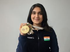 Olympian Esha Singh won the gold medal in the women's 10m air pistol event at the Asian Rifle and Pistol Championship